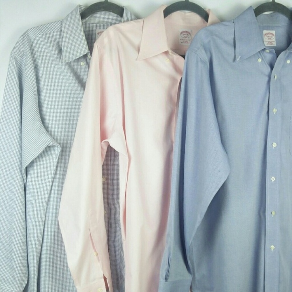 Lot Brooks Brothers non-iron button down shirts Like New Cotton Oxford